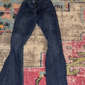 Women's Blue Flared Jeans
